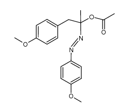 acetic acid [2-(4-methoxyphenyl)-1-(4-methoxyphenylazo)-1-methyl]ethyl ester结构式