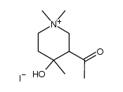 3-acetyl-4-hydroxy-1,1,4-trimethyl-piperidinium, iodide Structure