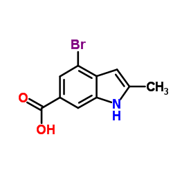 4-Bromo-2-methyl-1H-indole-6-carboxylic acid structure