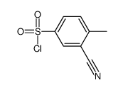 3-cyano-4-methylbenzene-1-sulfonyl chloride结构式