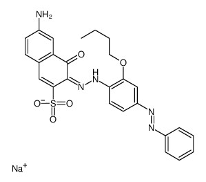 sodium,(3E)-6-amino-3-[(2-butoxy-4-phenyldiazenylphenyl)hydrazinylidene]-4-oxonaphthalene-2-sulfonate结构式