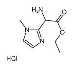 ethyl 2-amino-2-(1-methylimidazol-2-yl)acetate,hydrochloride structure