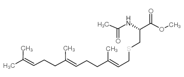 N-乙酰基-S-法呢基-L-半胱氨酸甲酯结构式