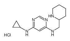 N-Cyclopropyl-N'-piperidin-2-ylmethyl-pyrimidine-4,6-diamine hydrochloride图片