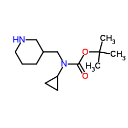 2-Methyl-2-propanyl cyclopropyl(3-piperidinylmethyl)carbamate结构式