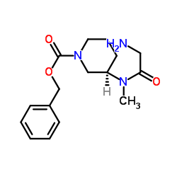 Benzyl (3R)-3-[glycyl(methyl)amino]-1-piperidinecarboxylate Structure