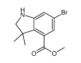 methyl 6-bromo-3,3-dimethyl-1,2-dihydroindole-4-carboxylate图片