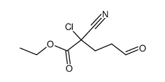 ethyl 2-chloro-2-cyano-5-oxopentanoate Structure