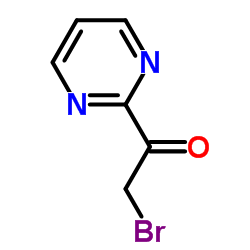 2-BROMO-1-(2-PYRIMIDINYL)-ETHANONE structure