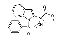 METHYL A-HYDROXY-A-METHYL-1-(PHENYLSULFONYL)INDOLE-2-ACETATE Structure