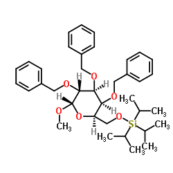 Methyl-6-O-(triisopropylsilyl)-2,3,4-tri-O-benzyl-α-D-galactopyranoside结构式