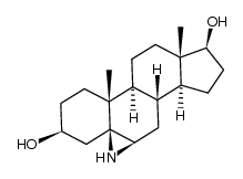 5α,6α-dihydro-1'H-azirino[5,6]-5α-androstane-3β,17β-diol结构式