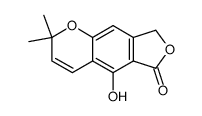 5-hydroxy-2,2-dimethyl-2,8-dihydro-6H-furo[3,4-g]chromen-6-one Structure