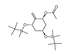 (1S,3S,5R)-3,5-bis((tert-butyldimethylsilyl)oxy)-2-methylenecyclohexyl acetate Structure