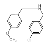 [(4-chlorophenyl)methyl][(4-methoxyphenyl)methyl]amine结构式