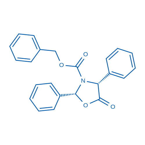 (2R,4R)-5-氧代-2,4-二苯基恶唑烷-3-羧酸苄酯结构式