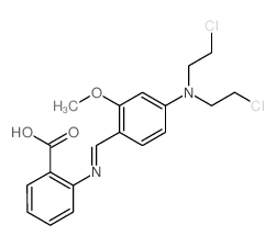 Anthranilic acid, N-[4-[bis (2-chloroethyl)amino]-2-methoxybenzylidene]- Structure