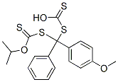 [(4-Methoxyphenyl)phenylmethylenebis(thio)]bis[thioformic acid O-isopropyl] ester structure