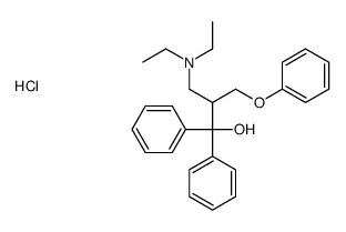 2-(diethylaminomethyl)-3-phenoxy-1,1-diphenylpropan-1-ol,hydrochloride Structure