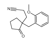 2-[2-Cyan-ethyl]-2-[2-methoxy-benzyl]-cyclopentanon结构式