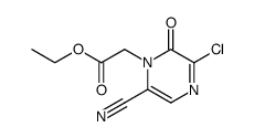 ethyl 3-chloro-6-cyanopyrazin-(1H)-2-one-1-acetate结构式