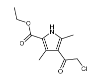 Ethyl 4-(2-chloroacetyl)-3,5-dimethyl-1H-pyrrole-2-carboxylate结构式