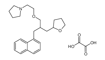 1-[2-[2-(naphthalen-1-ylmethyl)-3-(oxolan-2-yl)propoxy]ethyl]pyrrolidine,oxalic acid Structure