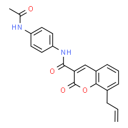 N-(4-Acetamidophenyl)-8-allyl-2-oxo-2H-chromene-3-carboxamide结构式