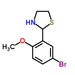 2-(5-Bromo-2-methoxyphenyl)-1,3-thiazolidine结构式