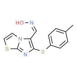 6-[(4-METHYLPHENYL)SULFANYL]IMIDAZO[2,1-B][1,3]THIAZOLE-5-CARBALDEHYDE OXIME结构式