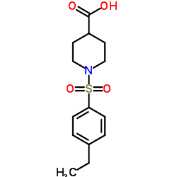 1-[(4-ETHYLPHENYL)SULFONYL]PIPERIDINE-4-CARBOXYLIC ACID结构式