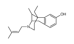 6-Ethyl-1,2,3,4,5,6-hexahydro-11-methyl-3-(3-methyl-2-butenyl)-2,6-methano-3-benzazocin-8-ol structure