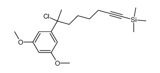 [7-chloro-7-(3,5-dimethoxyphenyl)-1-octynyl]trimethylsilane结构式