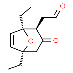 8-Oxabicyclo[3.2.1]oct-6-ene-2-acetaldehyde,1,5-diethyl-3-oxo-,(1R,2S,5R)-rel-(9CI) structure