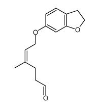 6-(2,3-dihydro-1-benzofuran-6-yloxy)-4-methylhex-4-enal结构式