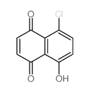 NAPHTHALENEDIONE, 5-CHLORO-8-HYDROXY-结构式