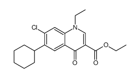 1-ethyl-3-carboethoxy-4-oxo-6-cyclohexyl-7-chloro-1,4 -dihydroquinoline Structure