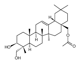 28-Acetoxy-3β,23-Dihydroxyoleanene Structure