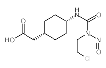 Cyclohexaneacetic acid, 4-(3-(2-chloroethyl)-3-nitrosoureido)-, (Z)- picture