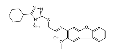 Acetamide, 2-[(4-amino-5-cyclohexyl-4H-1,2,4-triazol-3-yl)thio]-N-(2-methoxy-3-dibenzofuranyl)- (9CI)结构式