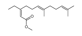 methyl 3-ethyl-7,11-dimethyldodeca-2,6,10-trienoate Structure