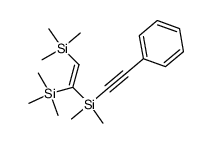 {[((E)-1,2-Bis-trimethylsilanyl-vinyl)-dimethyl-silanyl]-ethynyl}-benzene Structure