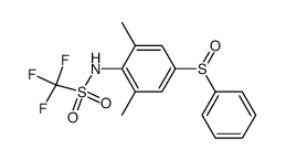 N-(4-Benzenesulfinyl-2,6-dimethyl-phenyl)-C,C,C-trifluoro-methanesulfonamide结构式