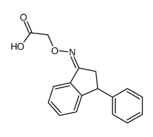 2-[(3-phenyl-2,3-dihydroinden-1-ylidene)amino]oxyacetic acid Structure