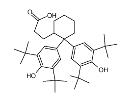 3-[2,2-Bis-(3,5-di-tert-butyl-4-hydroxy-phenyl)-cyclohexyl]-propionic acid结构式