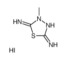 5-imino-4-methyl-1,3,4-thiadiazol-2-amine,hydroiodide Structure