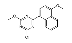 2-chloro-4-methoxy-6-(4-methoxynaphthalen-1-yl)-1,3,5-triazine结构式