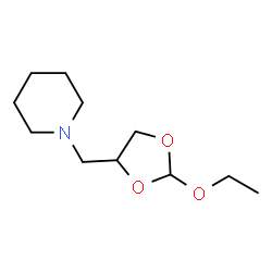 Piperidine, 1-[(2-ethoxy-1,3-dioxolan-4-yl)methyl]- (9CI) structure