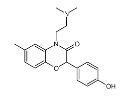 4-(2-dimethylamino-ethyl)-2-(4-hydroxy-phenyl)-6-methyl-4H-benzo[1,4]oxazin-3-one Structure