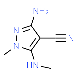 1H-Pyrazole-4-carbonitrile,3-amino-1-methyl-5-(methylamino)- picture